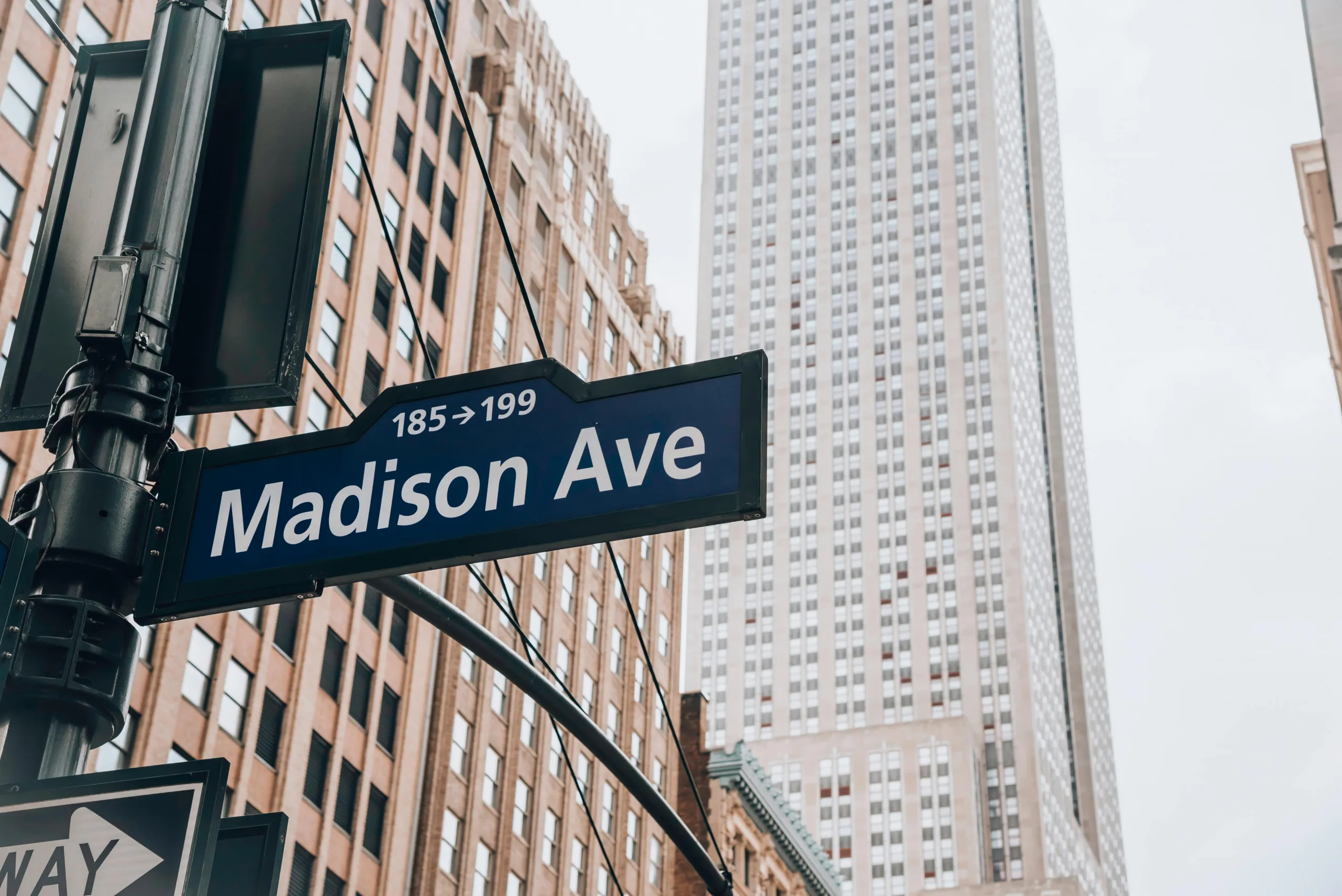 Madison Avenue street sign in Midtown Manhattan